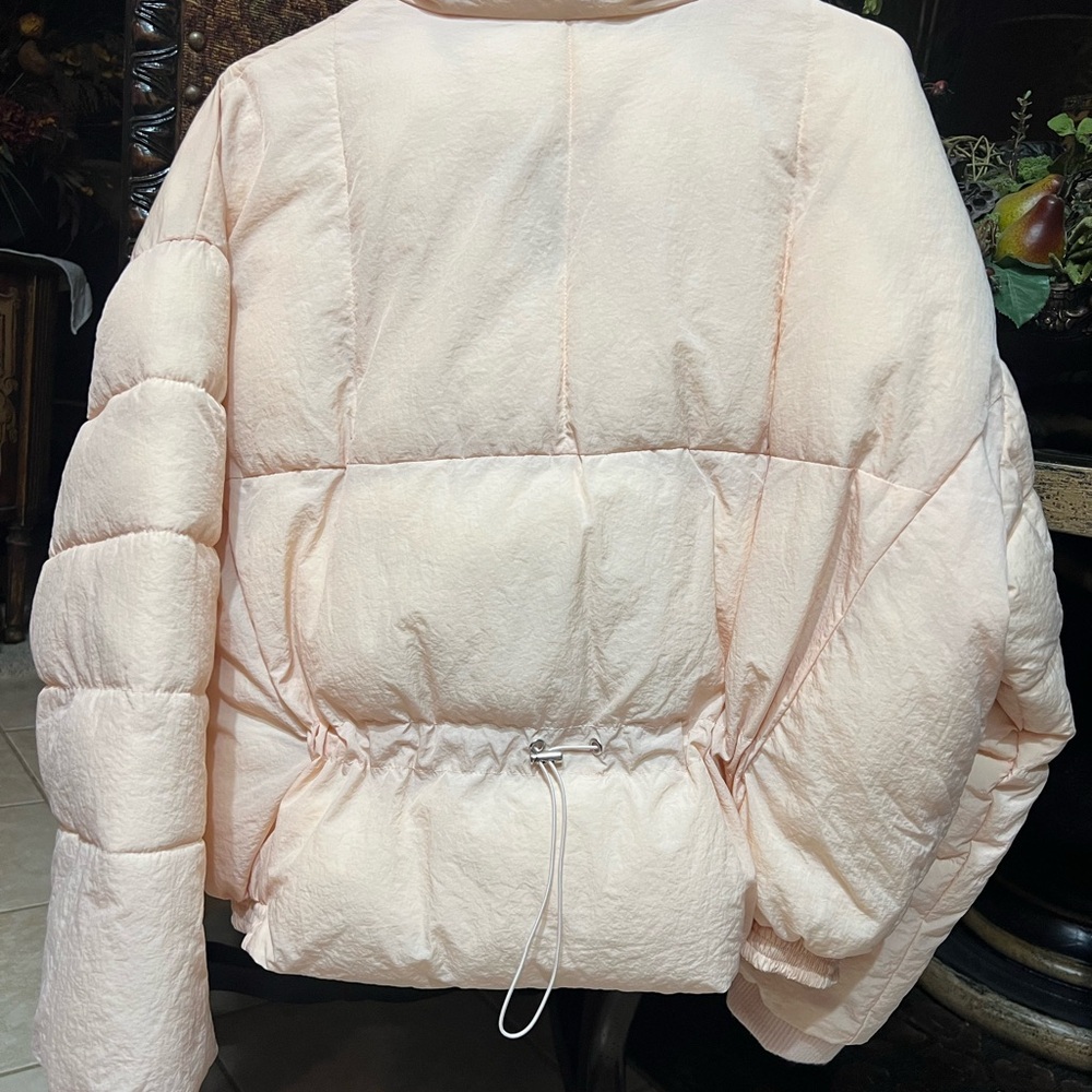 Free People Light Pink Cinch-Back Coat